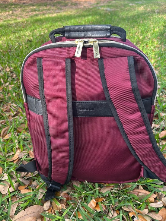 Kenneth Cole Reaction Quilted Wine Red Backpack